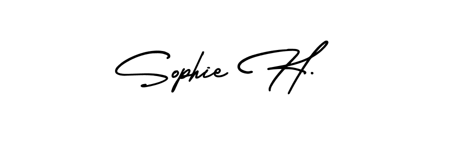Make a beautiful signature design for name Sophie H.. With this signature (AmerikaSignatureDemo-Regular) style, you can create a handwritten signature for free. Sophie H. signature style 3 images and pictures png