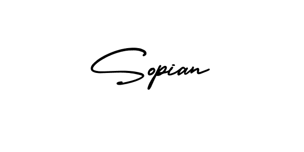 Use a signature maker to create a handwritten signature online. With this signature software, you can design (AmerikaSignatureDemo-Regular) your own signature for name Sopian. Sopian signature style 3 images and pictures png