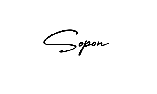 How to make Sopon signature? AmerikaSignatureDemo-Regular is a professional autograph style. Create handwritten signature for Sopon name. Sopon signature style 3 images and pictures png