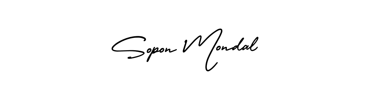 How to make Sopon Mondal signature? AmerikaSignatureDemo-Regular is a professional autograph style. Create handwritten signature for Sopon Mondal name. Sopon Mondal signature style 3 images and pictures png