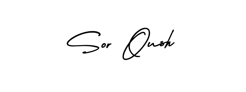 How to make Sor Oush name signature. Use AmerikaSignatureDemo-Regular style for creating short signs online. This is the latest handwritten sign. Sor Oush signature style 3 images and pictures png