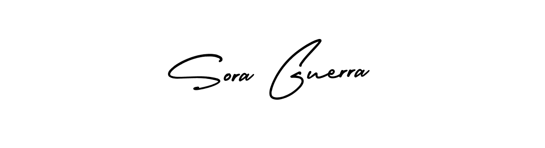 The best way (AmerikaSignatureDemo-Regular) to make a short signature is to pick only two or three words in your name. The name Sora Guerra include a total of six letters. For converting this name. Sora Guerra signature style 3 images and pictures png