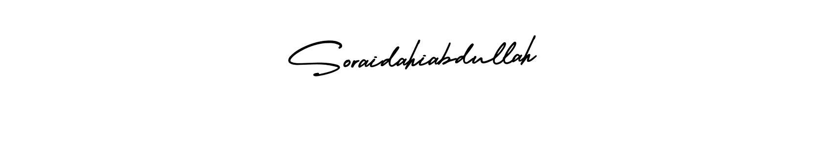 Soraidahiabdullah stylish signature style. Best Handwritten Sign (AmerikaSignatureDemo-Regular) for my name. Handwritten Signature Collection Ideas for my name Soraidahiabdullah. Soraidahiabdullah signature style 3 images and pictures png