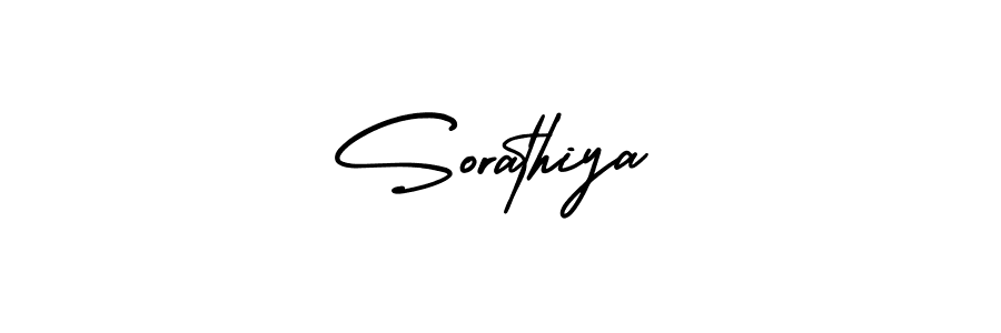 if you are searching for the best signature style for your name Sorathiya. so please give up your signature search. here we have designed multiple signature styles  using AmerikaSignatureDemo-Regular. Sorathiya signature style 3 images and pictures png