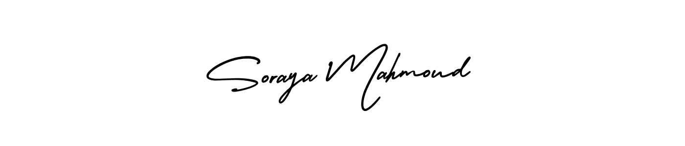 The best way (AmerikaSignatureDemo-Regular) to make a short signature is to pick only two or three words in your name. The name Soraya Mahmoud include a total of six letters. For converting this name. Soraya Mahmoud signature style 3 images and pictures png