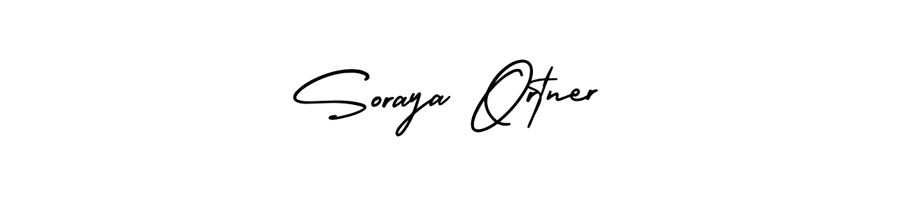 Soraya Ortner stylish signature style. Best Handwritten Sign (AmerikaSignatureDemo-Regular) for my name. Handwritten Signature Collection Ideas for my name Soraya Ortner. Soraya Ortner signature style 3 images and pictures png