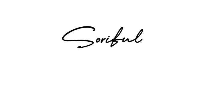 Design your own signature with our free online signature maker. With this signature software, you can create a handwritten (AmerikaSignatureDemo-Regular) signature for name Soriful. Soriful signature style 3 images and pictures png