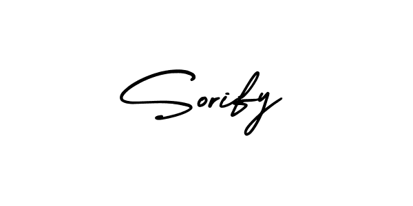 The best way (AmerikaSignatureDemo-Regular) to make a short signature is to pick only two or three words in your name. The name Sorify include a total of six letters. For converting this name. Sorify signature style 3 images and pictures png