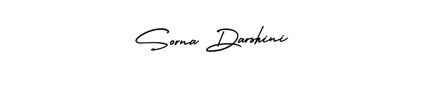 How to make Sorna Darshini name signature. Use AmerikaSignatureDemo-Regular style for creating short signs online. This is the latest handwritten sign. Sorna Darshini signature style 3 images and pictures png