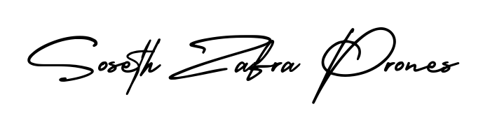 The AmerikaSignatureDemo-Regular font transforms the name Soseth Zafra Prones into an executive sign with sharp precision and distinguished character. Soseth Zafra Prones signature style 3 images and pictures png