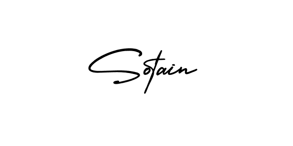 You should practise on your own different ways (AmerikaSignatureDemo-Regular) to write your name (Sotain) in signature. don't let someone else do it for you. Sotain signature style 3 images and pictures png