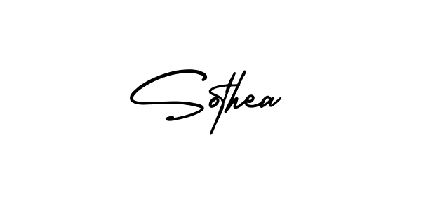 How to make Sothea name signature. Use AmerikaSignatureDemo-Regular style for creating short signs online. This is the latest handwritten sign. Sothea signature style 3 images and pictures png