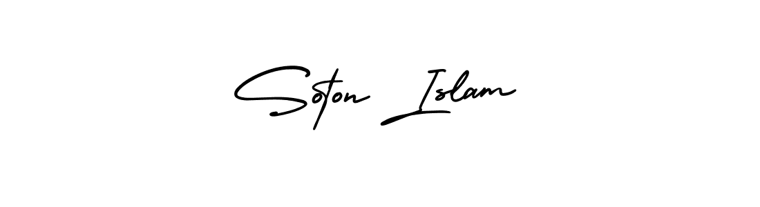 Best and Professional Signature Style for Soton Islam. AmerikaSignatureDemo-Regular Best Signature Style Collection. Soton Islam signature style 3 images and pictures png