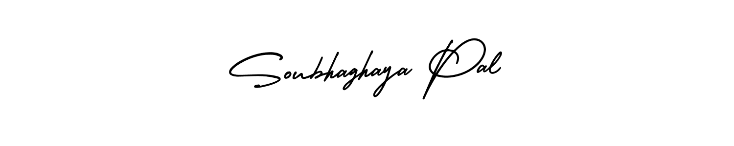 You should practise on your own different ways (AmerikaSignatureDemo-Regular) to write your name (Soubhaghaya Pal) in signature. don't let someone else do it for you. Soubhaghaya Pal signature style 3 images and pictures png