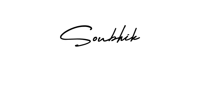 The best way (AmerikaSignatureDemo-Regular) to make a short signature is to pick only two or three words in your name. The name Soubhik include a total of six letters. For converting this name. Soubhik signature style 3 images and pictures png