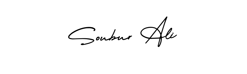 Create a beautiful signature design for name Soubur Ali. With this signature (AmerikaSignatureDemo-Regular) fonts, you can make a handwritten signature for free. Soubur Ali signature style 3 images and pictures png