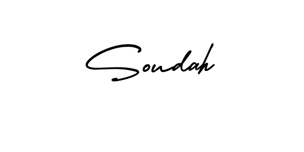 Create a beautiful signature design for name Soudah. With this signature (AmerikaSignatureDemo-Regular) fonts, you can make a handwritten signature for free. Soudah signature style 3 images and pictures png