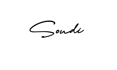 The best way (AmerikaSignatureDemo-Regular) to make a short signature is to pick only two or three words in your name. The name Soudi include a total of six letters. For converting this name. Soudi signature style 3 images and pictures png