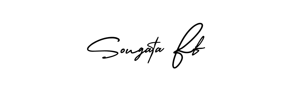 You should practise on your own different ways (AmerikaSignatureDemo-Regular) to write your name (Sougata Ff) in signature. don't let someone else do it for you. Sougata Ff signature style 3 images and pictures png