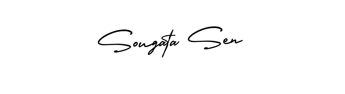 Create a beautiful signature design for name Sougata Sen. With this signature (AmerikaSignatureDemo-Regular) fonts, you can make a handwritten signature for free. Sougata Sen signature style 3 images and pictures png