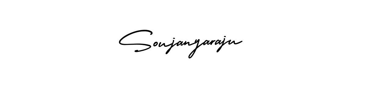 Soujanyaraju stylish signature style. Best Handwritten Sign (AmerikaSignatureDemo-Regular) for my name. Handwritten Signature Collection Ideas for my name Soujanyaraju. Soujanyaraju signature style 3 images and pictures png