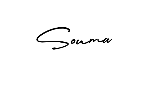 Use a signature maker to create a handwritten signature online. With this signature software, you can design (AmerikaSignatureDemo-Regular) your own signature for name Souma. Souma signature style 3 images and pictures png