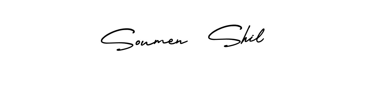 Make a beautiful signature design for name Soumen  Shil. With this signature (AmerikaSignatureDemo-Regular) style, you can create a handwritten signature for free. Soumen  Shil signature style 3 images and pictures png
