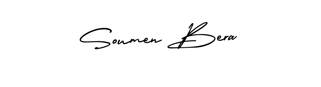 It looks lik you need a new signature style for name Soumen Bera. Design unique handwritten (AmerikaSignatureDemo-Regular) signature with our free signature maker in just a few clicks. Soumen Bera signature style 3 images and pictures png