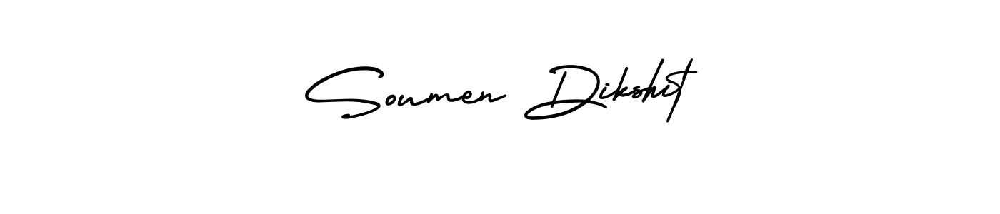 How to Draw Soumen Dikshit signature style? AmerikaSignatureDemo-Regular is a latest design signature styles for name Soumen Dikshit. Soumen Dikshit signature style 3 images and pictures png
