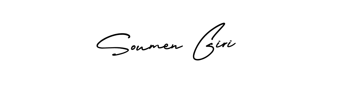 Make a beautiful signature design for name Soumen Giri. With this signature (AmerikaSignatureDemo-Regular) style, you can create a handwritten signature for free. Soumen Giri signature style 3 images and pictures png