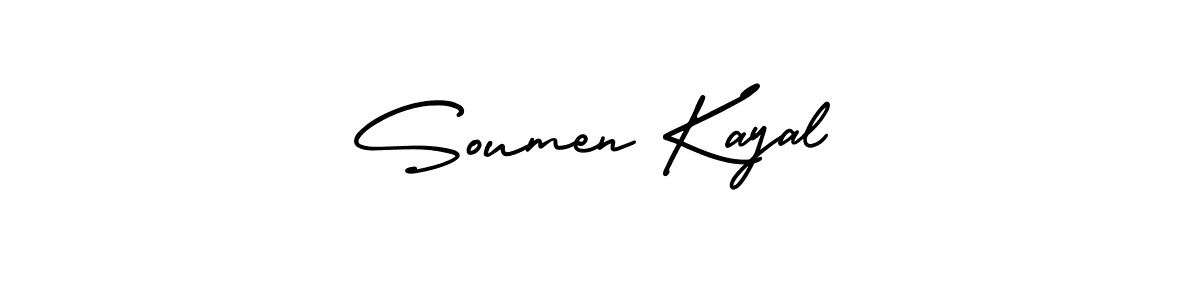 How to Draw Soumen Kayal signature style? AmerikaSignatureDemo-Regular is a latest design signature styles for name Soumen Kayal. Soumen Kayal signature style 3 images and pictures png