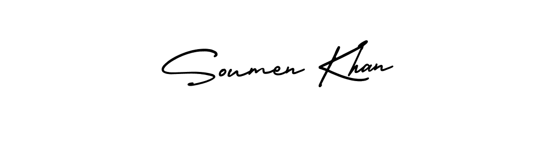 AmerikaSignatureDemo-Regular is a professional signature style that is perfect for those who want to add a touch of class to their signature. It is also a great choice for those who want to make their signature more unique. Get Soumen Khan name to fancy signature for free. Soumen Khan signature style 3 images and pictures png
