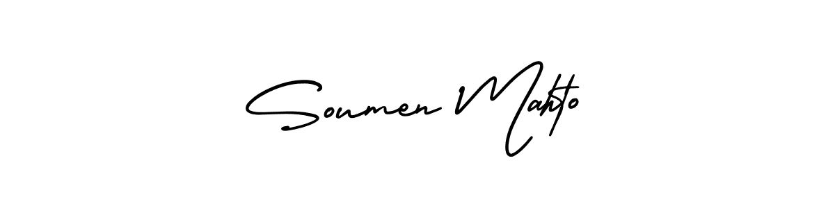 Design your own signature with our free online signature maker. With this signature software, you can create a handwritten (AmerikaSignatureDemo-Regular) signature for name Soumen Mahto. Soumen Mahto signature style 3 images and pictures png