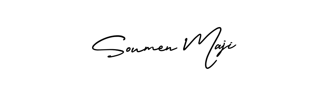 How to Draw Soumen Maji signature style? AmerikaSignatureDemo-Regular is a latest design signature styles for name Soumen Maji. Soumen Maji signature style 3 images and pictures png