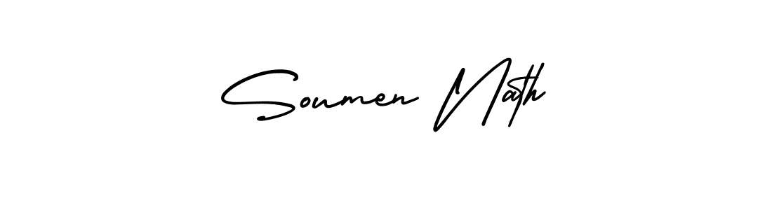 Use a signature maker to create a handwritten signature online. With this signature software, you can design (AmerikaSignatureDemo-Regular) your own signature for name Soumen Nath. Soumen Nath signature style 3 images and pictures png