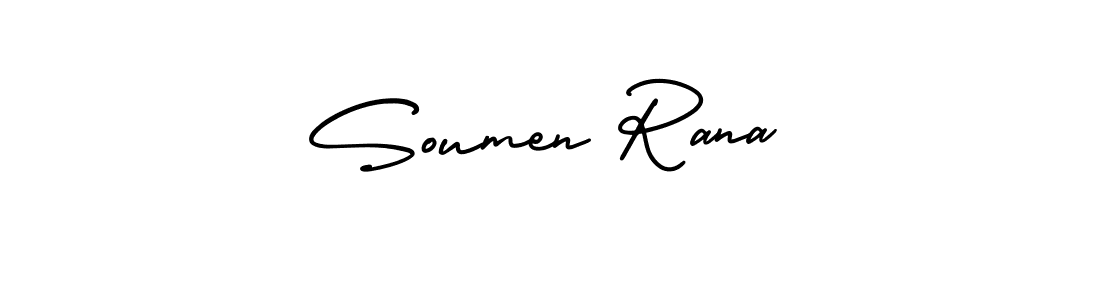 It looks lik you need a new signature style for name Soumen Rana. Design unique handwritten (AmerikaSignatureDemo-Regular) signature with our free signature maker in just a few clicks. Soumen Rana signature style 3 images and pictures png