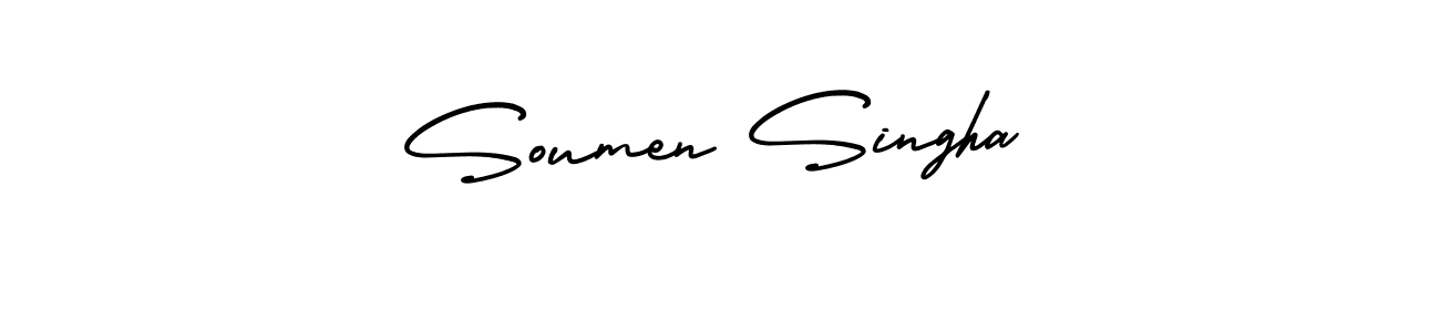 It looks lik you need a new signature style for name Soumen Singha. Design unique handwritten (AmerikaSignatureDemo-Regular) signature with our free signature maker in just a few clicks. Soumen Singha signature style 3 images and pictures png