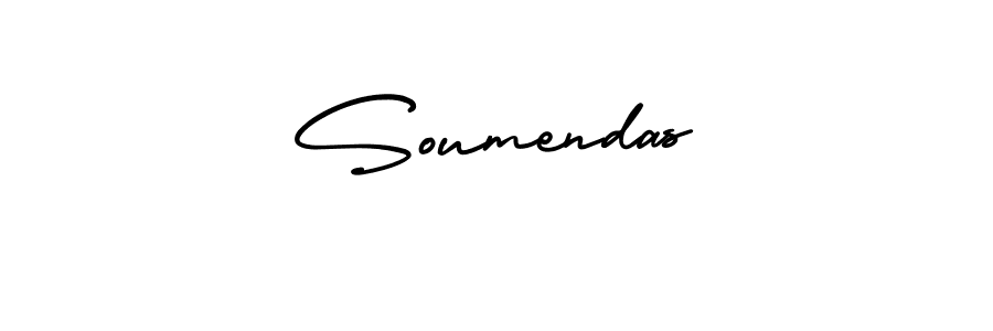 It looks lik you need a new signature style for name Soumendas. Design unique handwritten (AmerikaSignatureDemo-Regular) signature with our free signature maker in just a few clicks. Soumendas signature style 3 images and pictures png