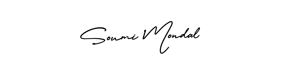 Create a beautiful signature design for name Soumi Mondal. With this signature (AmerikaSignatureDemo-Regular) fonts, you can make a handwritten signature for free. Soumi Mondal signature style 3 images and pictures png