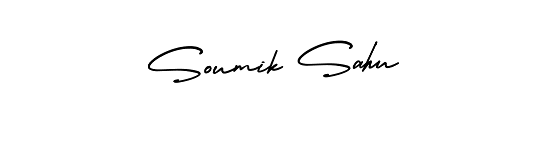 It looks lik you need a new signature style for name Soumik Sahu. Design unique handwritten (AmerikaSignatureDemo-Regular) signature with our free signature maker in just a few clicks. Soumik Sahu signature style 3 images and pictures png