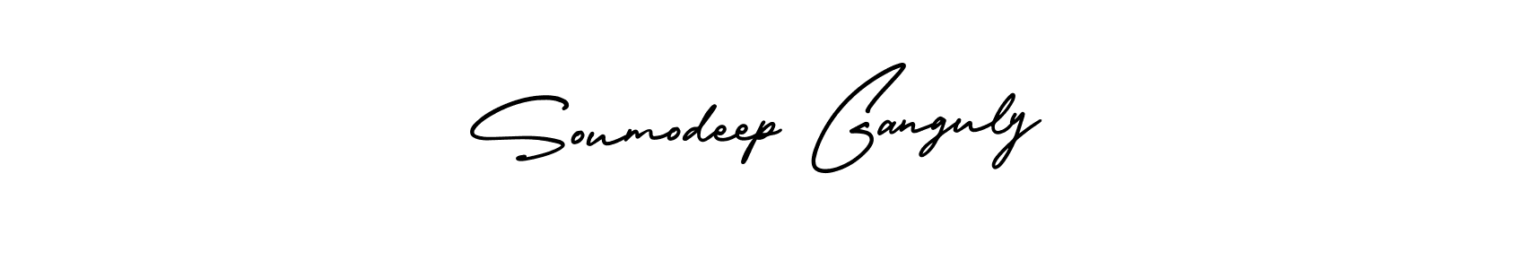 The best way (AmerikaSignatureDemo-Regular) to make a short signature is to pick only two or three words in your name. The name Soumodeep Ganguly include a total of six letters. For converting this name. Soumodeep Ganguly signature style 3 images and pictures png