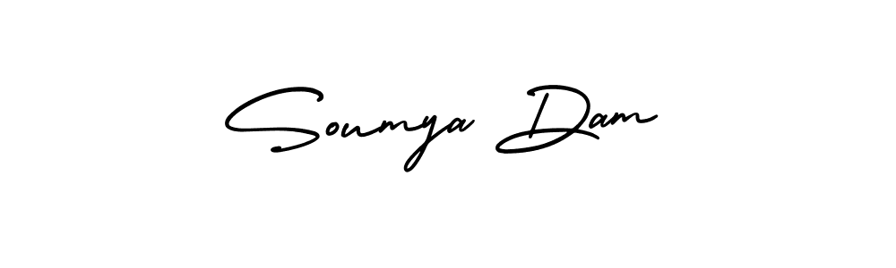 if you are searching for the best signature style for your name Soumya Dam. so please give up your signature search. here we have designed multiple signature styles  using AmerikaSignatureDemo-Regular. Soumya Dam signature style 3 images and pictures png