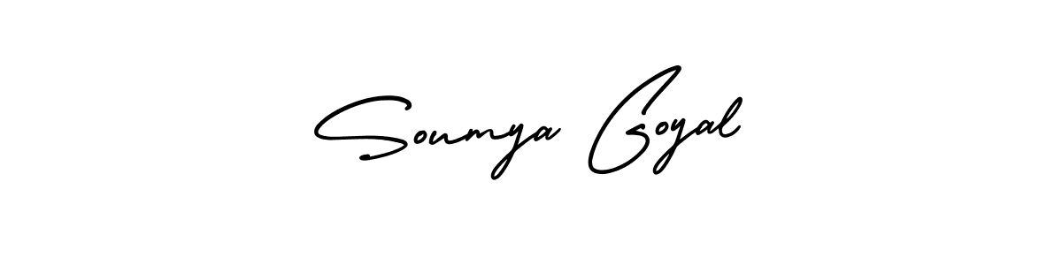 Create a beautiful signature design for name Soumya Goyal. With this signature (AmerikaSignatureDemo-Regular) fonts, you can make a handwritten signature for free. Soumya Goyal signature style 3 images and pictures png