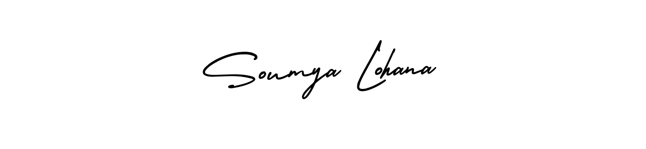 How to make Soumya Lohana name signature. Use AmerikaSignatureDemo-Regular style for creating short signs online. This is the latest handwritten sign. Soumya Lohana signature style 3 images and pictures png