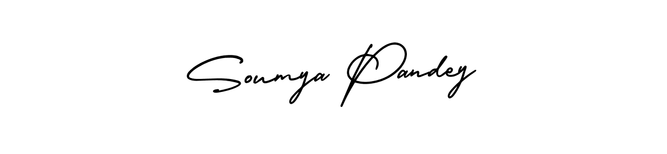 How to make Soumya Pandey name signature. Use AmerikaSignatureDemo-Regular style for creating short signs online. This is the latest handwritten sign. Soumya Pandey signature style 3 images and pictures png