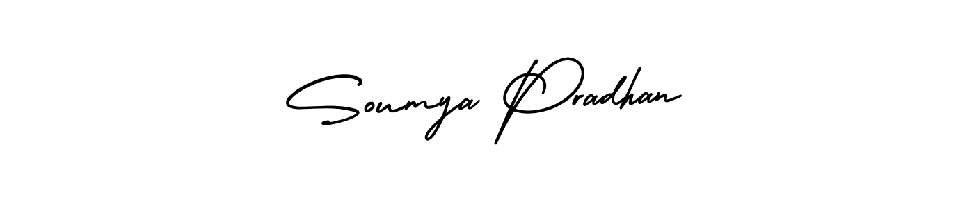 How to make Soumya Pradhan signature? AmerikaSignatureDemo-Regular is a professional autograph style. Create handwritten signature for Soumya Pradhan name. Soumya Pradhan signature style 3 images and pictures png