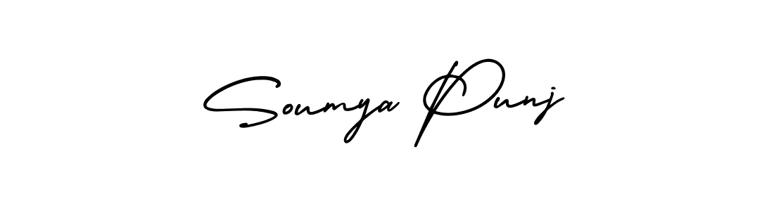 How to make Soumya Punj signature? AmerikaSignatureDemo-Regular is a professional autograph style. Create handwritten signature for Soumya Punj name. Soumya Punj signature style 3 images and pictures png