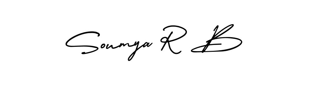 if you are searching for the best signature style for your name Soumya R B. so please give up your signature search. here we have designed multiple signature styles  using AmerikaSignatureDemo-Regular. Soumya R B signature style 3 images and pictures png