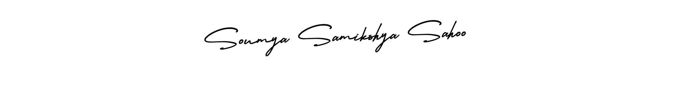 Make a beautiful signature design for name Soumya Samikshya Sahoo. With this signature (AmerikaSignatureDemo-Regular) style, you can create a handwritten signature for free. Soumya Samikshya Sahoo signature style 3 images and pictures png