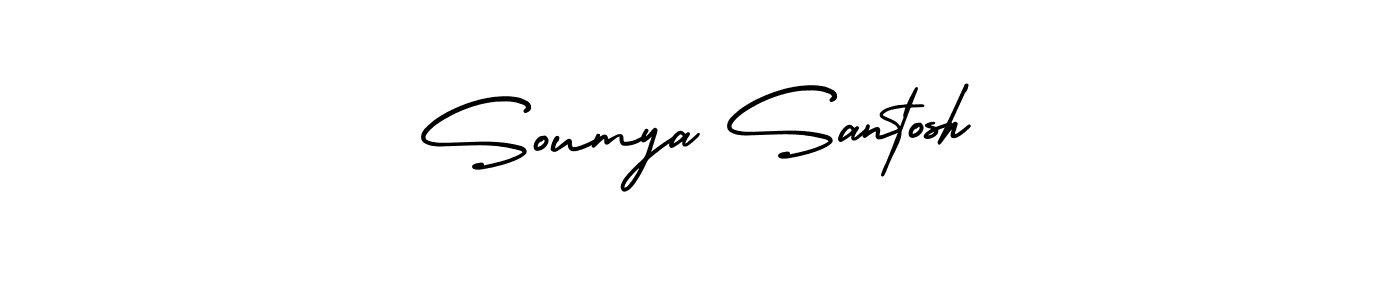 Create a beautiful signature design for name Soumya Santosh. With this signature (AmerikaSignatureDemo-Regular) fonts, you can make a handwritten signature for free. Soumya Santosh signature style 3 images and pictures png